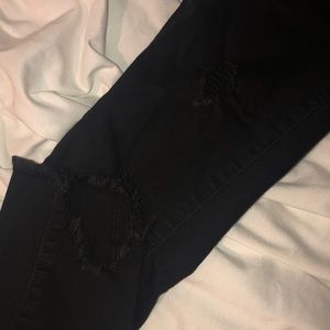Articles of society black destroyed jeans